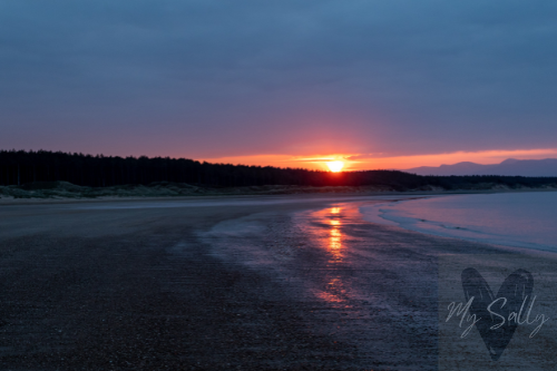 Newborough Sunrise Picture Slate - Images of Anglesey