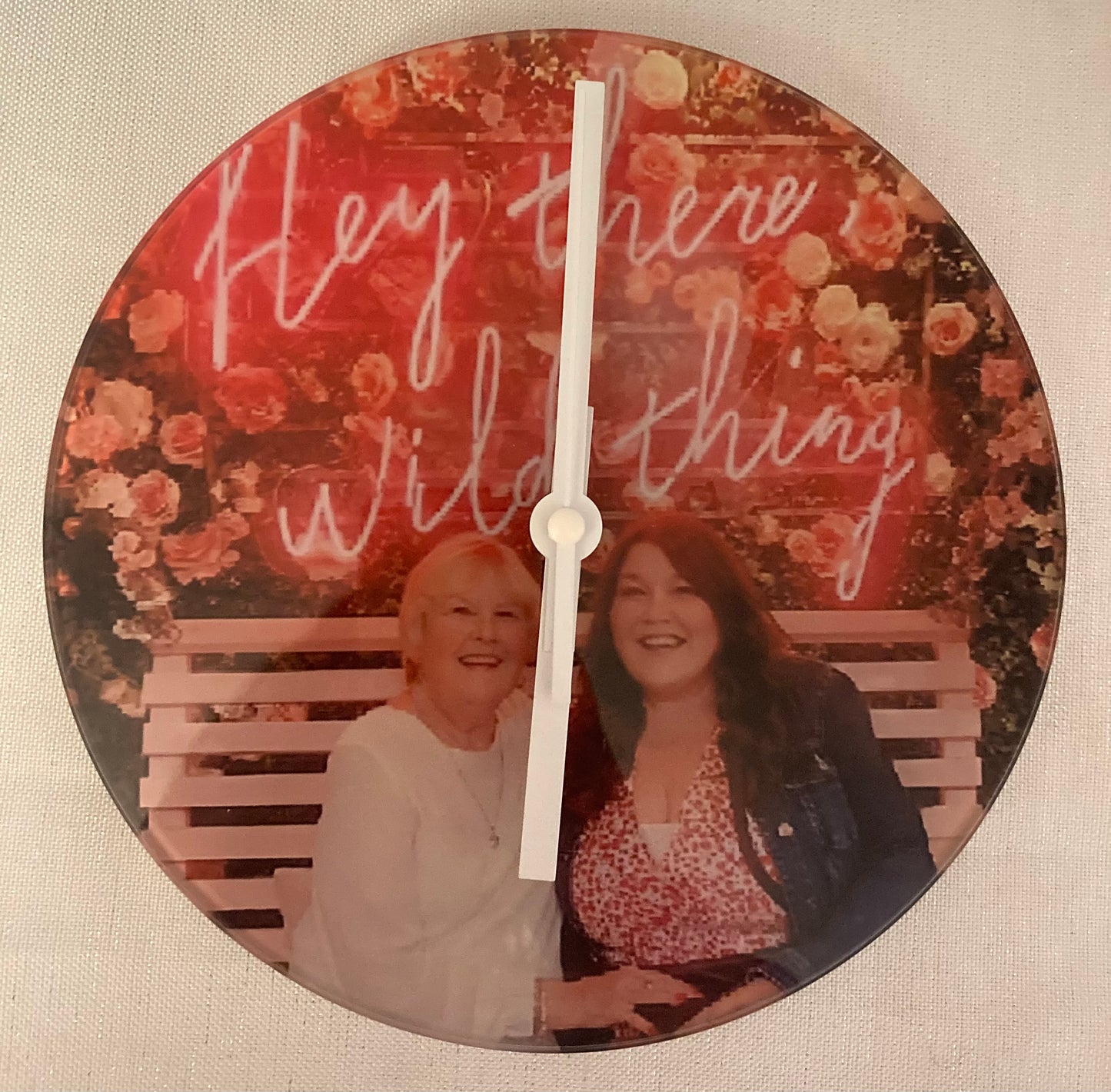 Glass Personalised Photo Clock